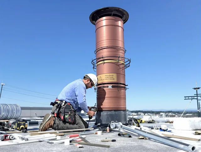 Installed chimney liner by Hinesville Chimney Sweep in Hinesville, GA