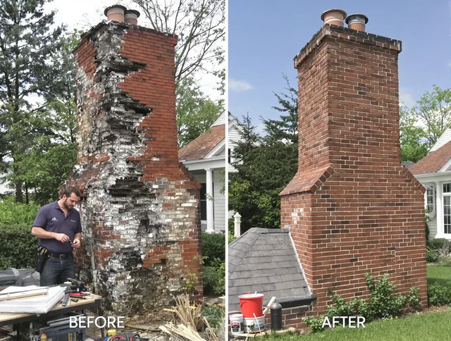 Hinesville Chimney Sweep performing a full chimney restoration in Hinesville, GA