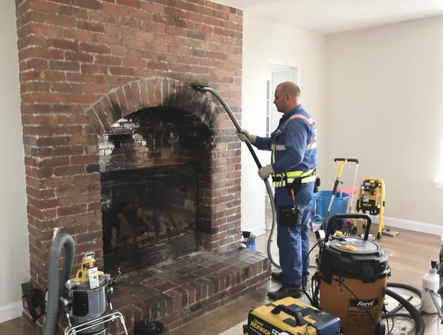 Hinesville Chimney Sweep expert performing detailed chimney sweep in Hinesville, GA