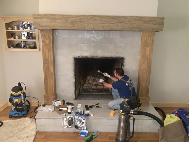 Detailed creosote removal process by Hinesville Chimney Sweep in Hinesville, GA
