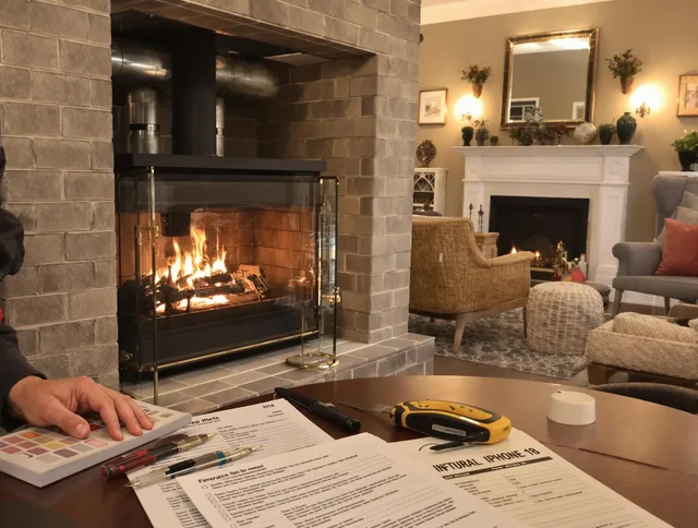 Hinesville Chimney Sweep verifying fireplace safety measures in Hinesville, GA